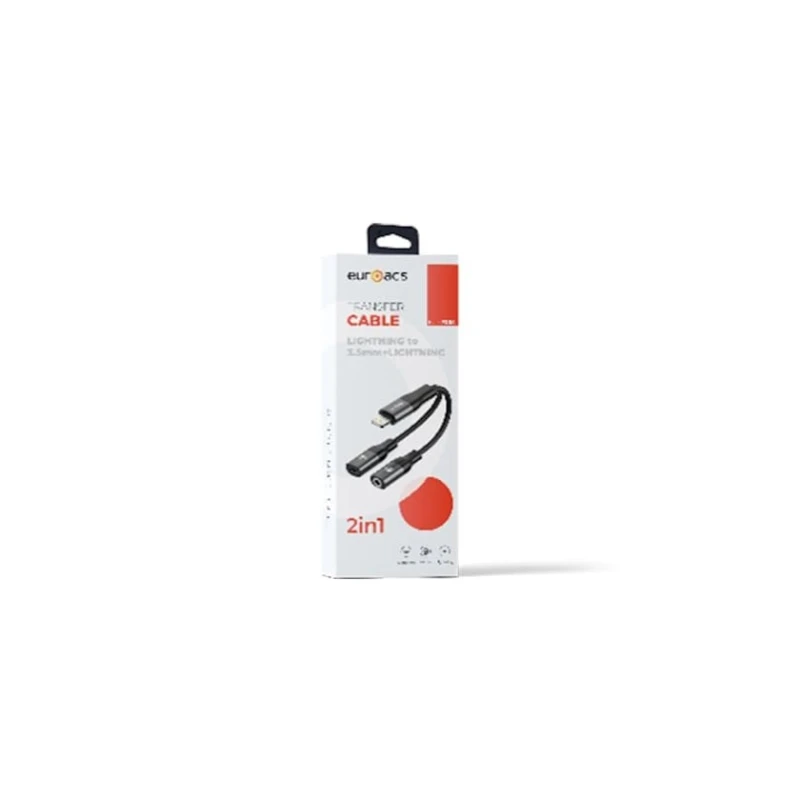 Ötürücü Euroacs EU-P354 Lightning to Lightning / Audio 3.5 mm