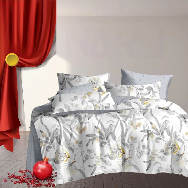 Yataq dəsti Narlı 001088, yorğan üzü 200x220 sm, mələfə 250x240 sm, yastıq üzü 50х70 sm (2 əd), ikinəfərlik, pambıq, rəngbərəng