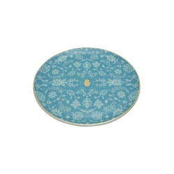 Тарелка Porland Glamorous 04AP021554, фарфор, голубая, 24 см Тарелка Porland Glamorous 04AP021554, фарфор, голубая, 24 см