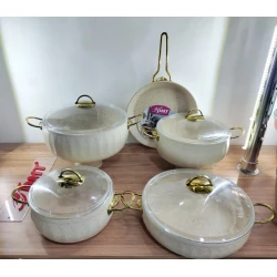 Набор посуды PMT PP-EE-001, гранит, кремовый, 5 предметов