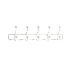 Вешалка настенная JYSK Grevinge, 65x15x5 см, массив сосны/сталь, белая Вешалка настенная JYSK Grevinge, 65x15x5 см, массив сосны/сталь, белая