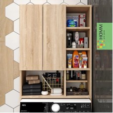 Hamam otağı üçün şkaf 3563_M3StiralkaOpenZol, qəhvəyi, 64x25x170 sm