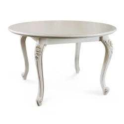 Стол Era Mebel Mona Liza, 124/154х124х96 см, кремовый