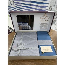 Yataq dəsti Annaberry SHA-00006043, ikinəfərlik, yorğan üzü 160x220 sm, mələfə 240x260 sm, yastıq üzü (2 əd) 50x70 sm, satin, rəngbərəng