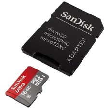 Yaddaş kartı Sandisk microSDHC 16GB Class 10 UHS-I Ultra R80MB/s + SD-Adapter