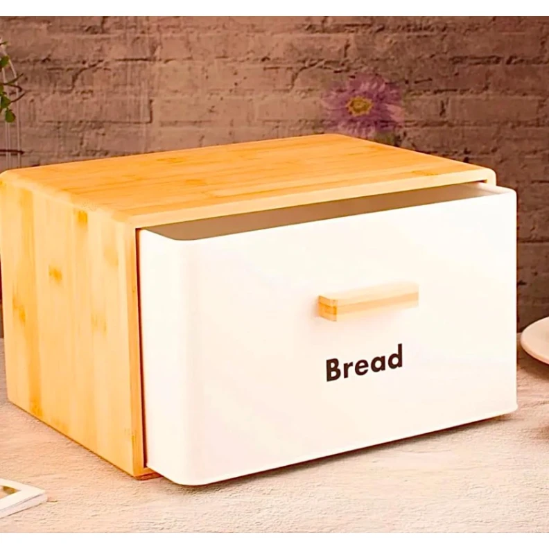 Çörək qabı vm106, bambuk, ağ, 22х30х18 sm