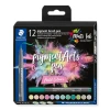 Набор фломастеров Staedtler Pigment Arts Brush Pen, Pastel Colours, 12 шт