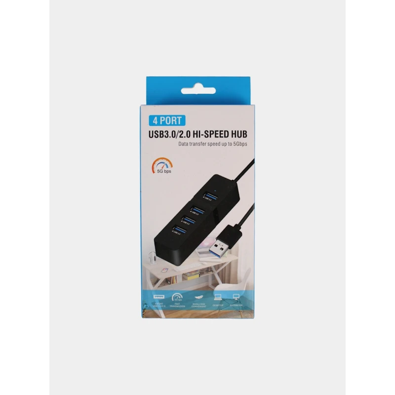 USB хаб Hi-Speed Single 4, Black