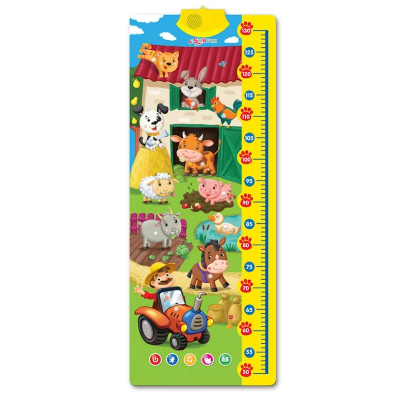 Говорящий ростомер Азбукварик Ферма, пластик, 3+ лет