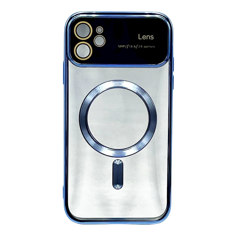 Çexol Auto Focus Magsafe Apple iPhone 11 üçün Transparent Blue Çexol Auto Focus Magsafe Apple iPhone 11 üçün Transparent Blue