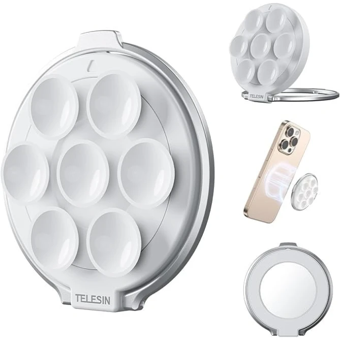 Магнитное крепление для телефона на присоске Telesin подходит для iPhone 16/15/14/13/12 Магнитное крепление для телефона на присоске Telesin подходит для iPhone 16/15/14/13/12