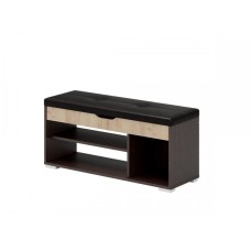 Ayaqqabı üçün tumba Art Mebel 59, laminat, qara, 60x110x35 sm