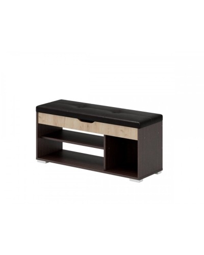 Ayaqqabı üçün tumba Art Mebel 59, laminat, qara, 60x110x35 sm