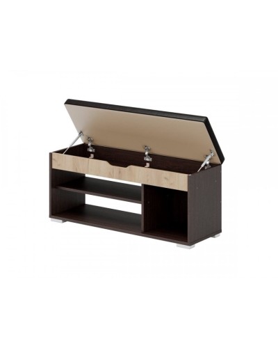 Ayaqqabı üçün tumba Art Mebel 59, laminat, qara, 60x110x35 sm