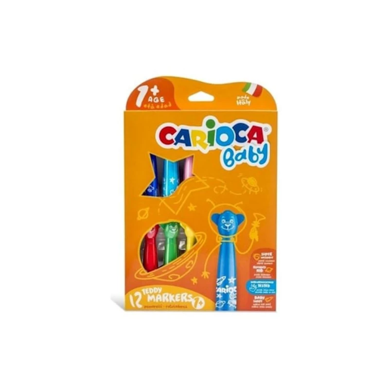 Набор фломастеров Carioca Teddy Marker, 12 цветов