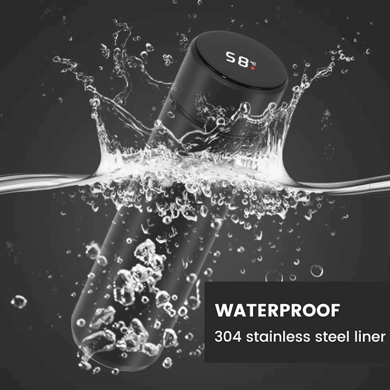 Термос Smart LED INM1074, нержавеющая сталь, серый, 6.5x6.5x23.5 см, 500 мл Термос Smart LED INM1074, нержавеющая сталь, серый, 6.5x6.5x23.5 см, 500 мл