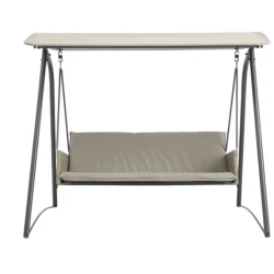 Садовые качели JYSK Juelsminde, 219x184x130 см, полиэстер/сталь, серый Садовые качели JYSK Juelsminde, 219x184x130 см, полиэстер/сталь, серый