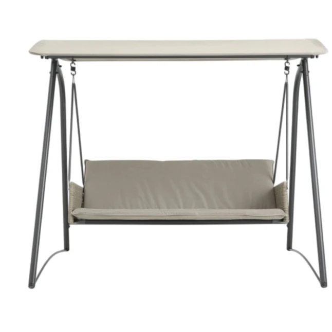 Садовые качели JYSK Juelsminde, 219x184x130 см, полиэстер/сталь, серый Садовые качели JYSK Juelsminde, 219x184x130 см, полиэстер/сталь, серый