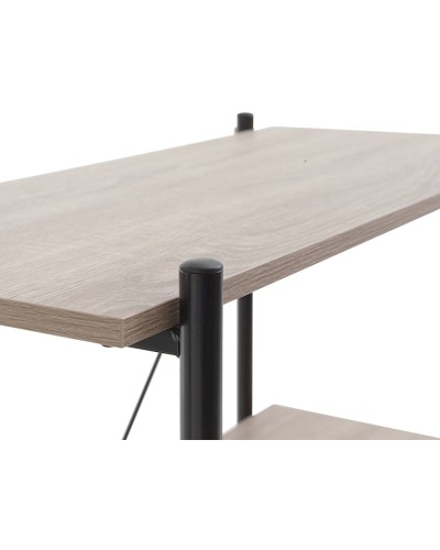 Stellaj JYSK Vandborg, 80x40x163 sm, 5 rəf, palıd/qara