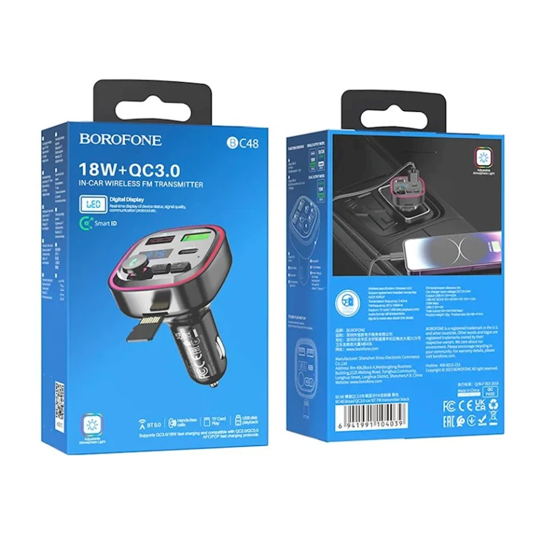 Avtomobil üçün FM ötürücü Borofone BC48