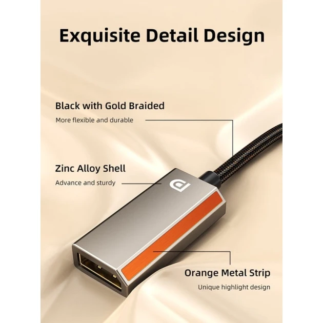 Adapter Cabeltime 8K60HZ Type-C to DP (CT-CMDF8K-ZG)