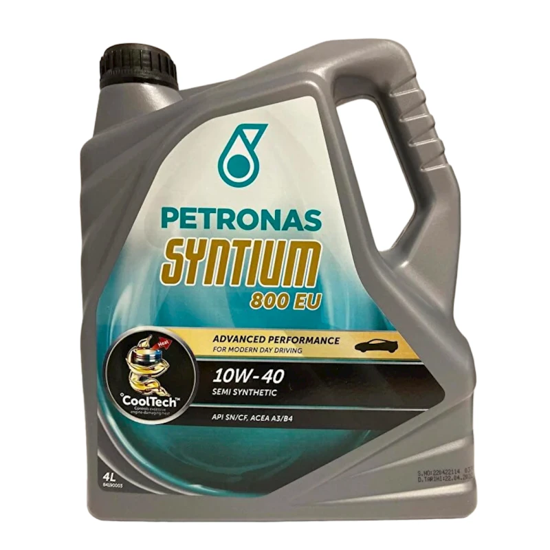 Моторное масло Petronas Syntium 800 EU, 10W-40, 4 л Моторное масло Petronas Syntium 800 EU, 10W-40, 4 л