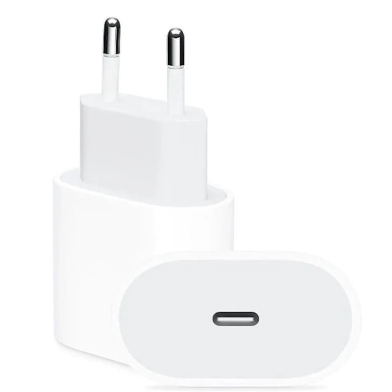 Kabel USB-C - Lightning, 1 m Şəbəkə enerji toplama cihazı 20W USB-C Power Adapter, Ağ