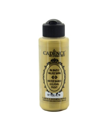 Akril boya-metallik Cadence Waterbased Gilding Paint 101 Green Gold 120 ml