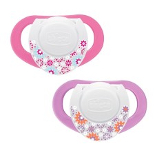 Əmziklər dəsti Chicco Physio Pink, 4 aydan, lateks, 2 əd, çəhrayı