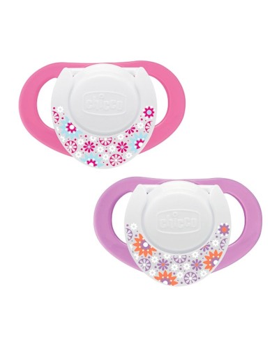 Əmziklər dəsti Chicco Physio Pink, 4 aydan, lateks, 2 əd, çəhrayı