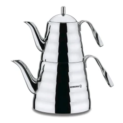Набор чайников Korkmaz Petra Teapot Set A223, 1100+2500 мл, нержавеющая сталь, серый