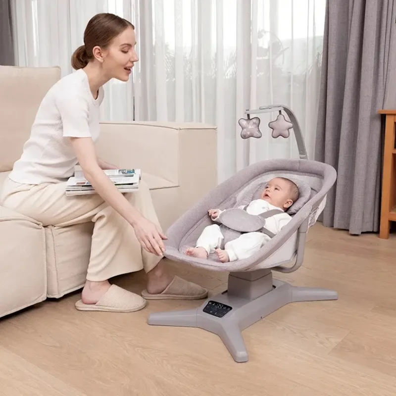 Электрическое кресло-качалка Mastela Bassinets TB-M08303, серое