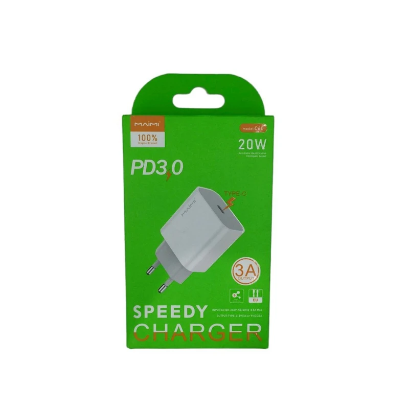 Сетевое зарядное устройство Maimi C60, Белый Сетевое зарядное устройство Maimi C60, Белый