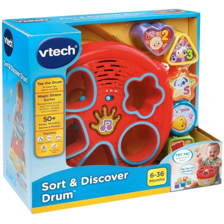 Развивающая игрушка VTech Sort & Discover Drum 80-185103, 12-36 мес Развивающая игрушка VTech Sort & Discover Drum 80-185103, 12-36 мес