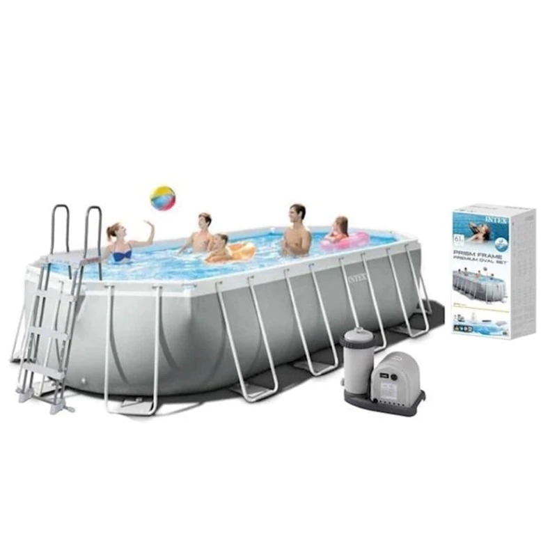 Бассейн каркасный Intex H26225588798, 610x305x122 см, 18202 л, серый