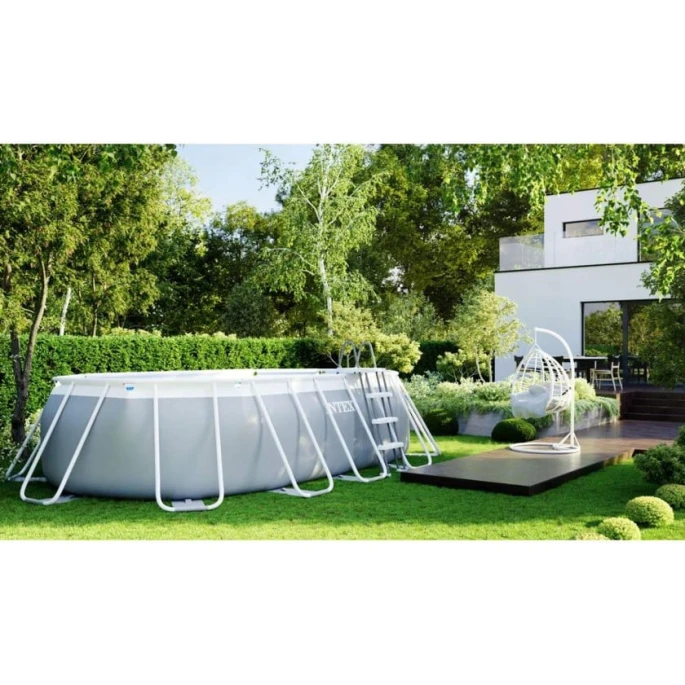 Бассейн каркасный Intex H26225588798, 610x305x122 см, 18202 л, серый