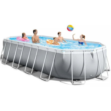 Бассейн каркасный Intex H26225588798, 610x305x122 см, 18202 л, серый