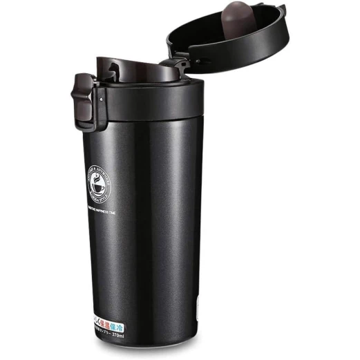 Термокружка Generic, нержавеющая сталь, черная, 380 мл Термокружка Generic, нержавеющая сталь, черная, 380 мл