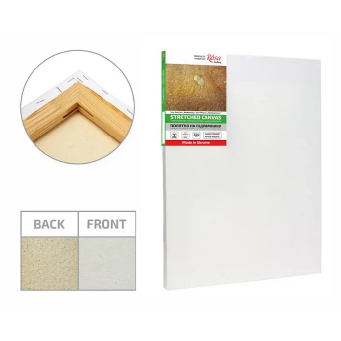 Холст на подрамнике Rosa Gallery, хлопок, мелкое зерно, акрил, 18х20 Холст на подрамнике Rosa Gallery, хлопок, мелкое зерно, акрил, 18х20