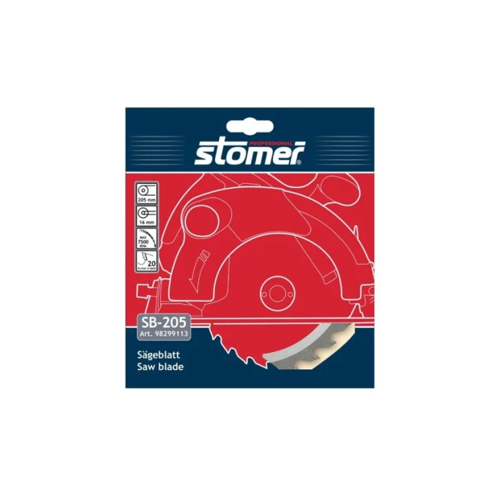 Пильный диск Stomer SB-205, 205x16x2.2 20T