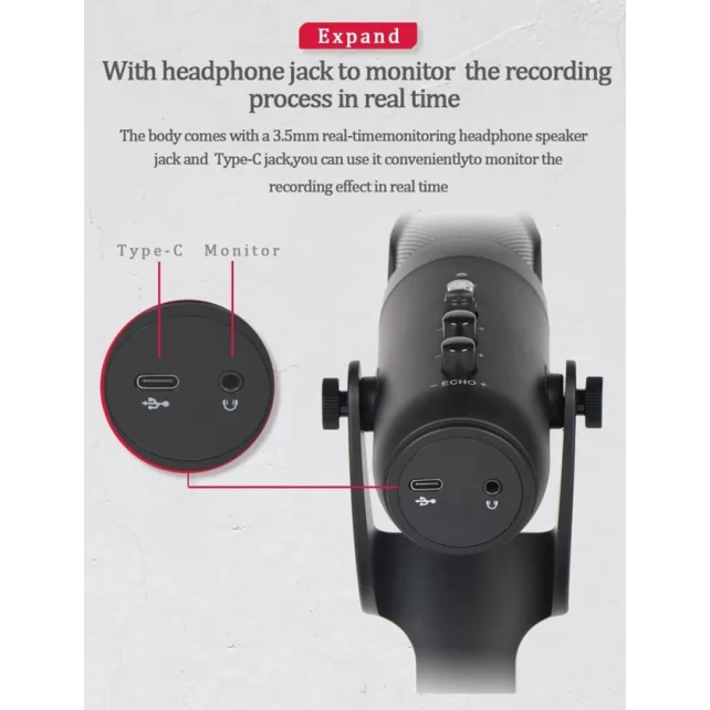 Микрофон Jmary MC-PW9 Black Микрофон Jmary MC-PW9 Black