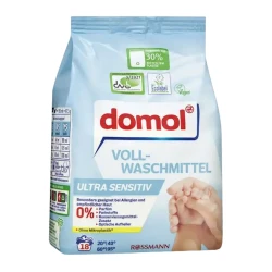 Стиральный порошок Domol Ultra Sensitive, для цветного и белого белья, 1.2 кг, 18 стирок Стиральный порошок Domol Ultra Sensitive, для цветного и белого белья, 1.2 кг, 18 стирок