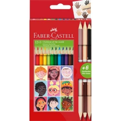 Набор цветных карандашей Faber-Castell Children of the World 511514, 15 шт