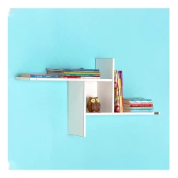 Настенная полка Art Mebel 102, ламинат, 50х100х50 см, белая Настенная полка Art Mebel 102, ламинат, 50х100х50 см, белая