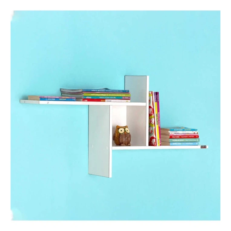 Настенная полка Art Mebel 102, ламинат, 50х100х50 см, белая Настенная полка Art Mebel 102, ламинат, 50х100х50 см, белая