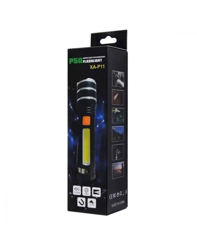 Əl fənəri P50 Flashlight XA-P11, alüminium, qara