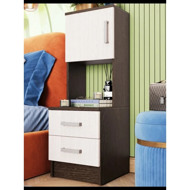 Tumba Art Mebel Art_tumba_67, laminat, venge/ağ, 100x35x35 sm