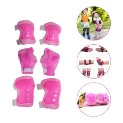 Детский набор защиты для роликов, розовый, 6 шт Детский набор защиты для роликов, розовый, 6 шт