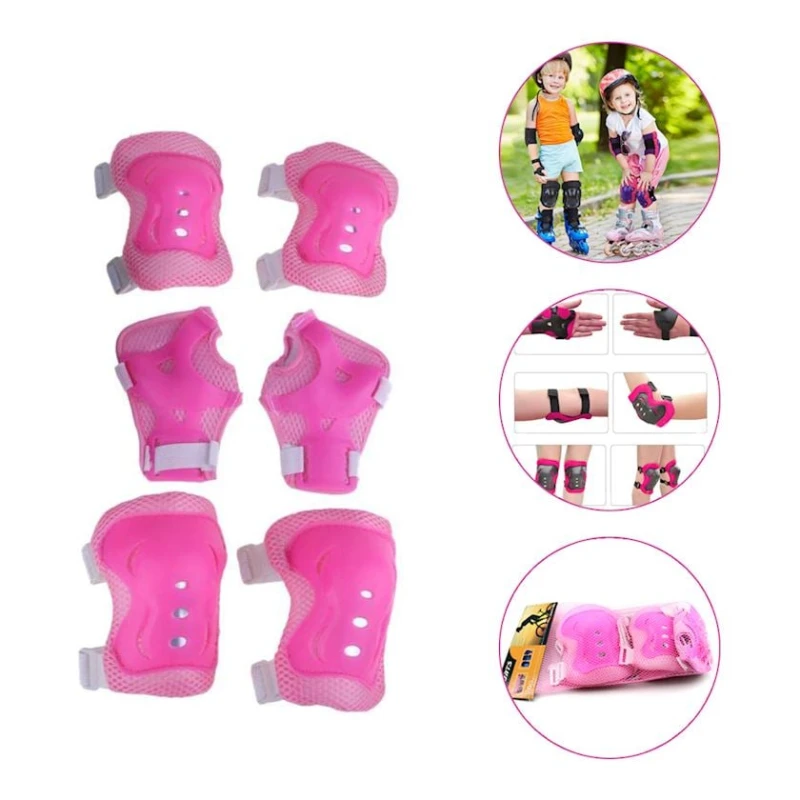 Uşaqlar üçün rolik qoruyucu dəsti, çəhrayı, 6 əd