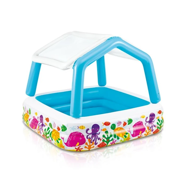 Детский бассейн Intex с навесом от 3 лет, 157x157x122 см